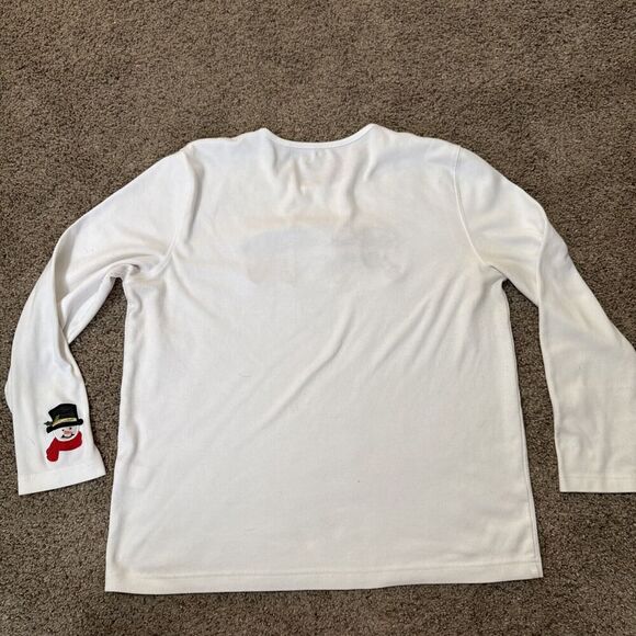 Vintage My Style Adorable Snowman Christmas Sweater Woman Large Pullover Festive - Picture 8 of 8